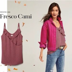 CAbi Fresco Ruffled Cami Top